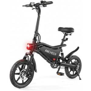 ANCHEER Folding Electric Bike for Adults, 374Wh Ebike, 20MPH Electric Bikes, 14" Foldable Electric Bicycle, 20-50 Miles Electric Bikes, E Bike, LCD Display, Dual Suspension, UL2849 Compliant