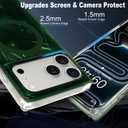 MZELQ for iPhone 17 Pro Case Crystal Back Laser Glitter -Green