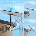 for Starlink Gen 3 Roof Mount, Metal Alloy Starlink Standard V3/4/4X Mounting Kit with Starlink Gen 3 Pipe Adapter, Angle Adjustable (Curved)