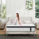 REALONE Full Mattress,10 Inch Hybrid White Mattresses,Gel Memory Foam Spring Mattress in a Box,Medium Firm Pressure Relief