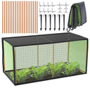 EAVNCLG Garden Mesh Plant Enclosure, Plant Shade with Bracket, Mesh Plant Cover, Raised Beds Row Cover Net for Fruits Vegetables Seedlings Flowers, Plant Protection Tent- 35x17.5x17.5