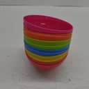 Plastic Bowls Set of 12 Kids Bowls - 24 Oz Microwave & Dishwasher Safe, BPA Free, Brightly Colored for Cereal, Soup, Snack, Fruit or Salad