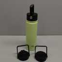 22oz Stainless Steel Bottles with 3 Lids Sport Insulated Water Bottle,Macaron Green