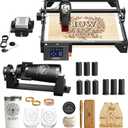 LONGER Laser Engraver Ray5 10000mW Engraver Machine DIY CNC Laser Cutter Tool for Metal Glass Wood Working Area 15.7 "x15.7" with Air Assist Rotary Roller Kit Laser (10w Deluxet Bundle)