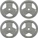 Cast Iron Plate Weight Plate for Strength Training and Weightlifting, Olympic or Standard, Multiple Sizes (Standard (1-Inch Center))
