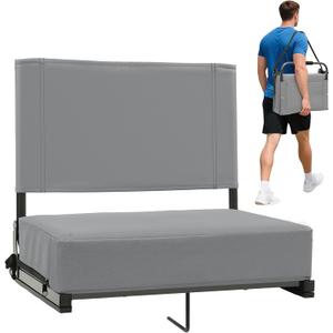Sekey Stadium Seats with Back Support - 18.4" Wide, 18.4 x 13.4 x 16.85 inches