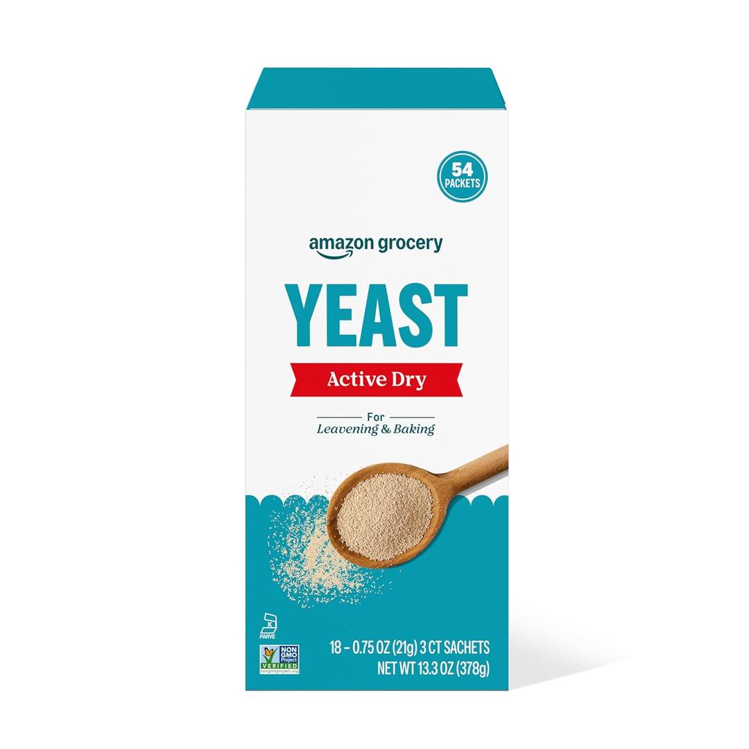 Amazon Grocery, Active Dry Yeast, 13.3 Oz, 54 Count
