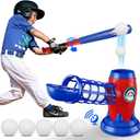 T Ball Sets for Kids 5-8,Tee Ball Set with Plastic Baseball Bat,Toddler Baseball Game Sports & Outdoors Toys, Baseball Training Equipment for Youth 3-5, Tball Set Gifts for Boys Girls 8-12
