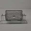 7.09" X 4.72" Small Raffle Drum Upgraded Ticket Spinner Holds 600 Tickets Raffle Wheel Spinner with Stand Drum Cage for Games Events(Silver)