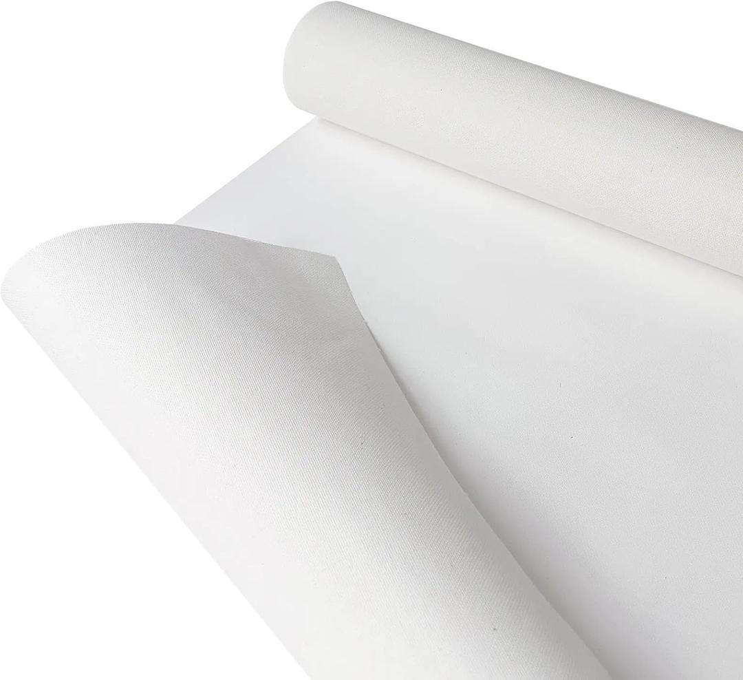 35.43in ×19.69ft Double Primed Cotton Canvas,Large Canvas Roll for Painting | White Unstretched Artist Painting Backdrop for Oil, Acrylic Painting, and Gouache