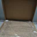 LUIYO Large Ottoman Wood Tray- with Leather Handle Decorative Wooden 24 x 24 x1.5 Inches Square Serving Tray Best for Coffee Table, Living Room and Kitchen (Large 24 * 24)