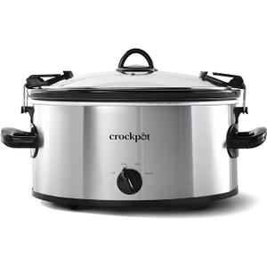Crock-Pot SCCPVL600S Cook' N Carry 6-Quart Oval Manual Portable Slow Cooker, Silver