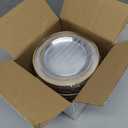 bUCLA 100 Pieces Clear Gold Plastic Plates Disposable - 6.25 Inch Clear Plastic Dessert Plates with Gold Trim for Party, Wedding & Thanksgiving