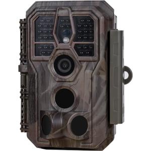 GardePro E5S Trail Camera (Non-Cellular, Non-WiFi), 64MP Photo & 1296P HD Video, 0.1s Trigger, 100ft No-Glow Night Vision, Motion Activated Wildlife Camera