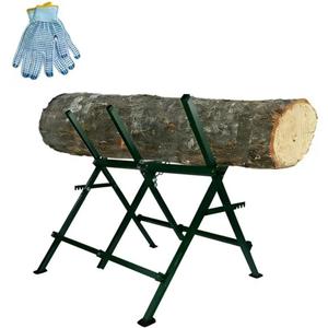 Heavy Duty Firewood Sawhorse Foldable Steel Stand