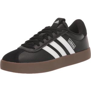 adidas Womens VL Court 3.0 Sneaker (6.5, Black/White/Gum)