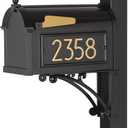 Whitehall Personalized Whitehall Capitol Mailbox with Side Address Plaques and Post Package