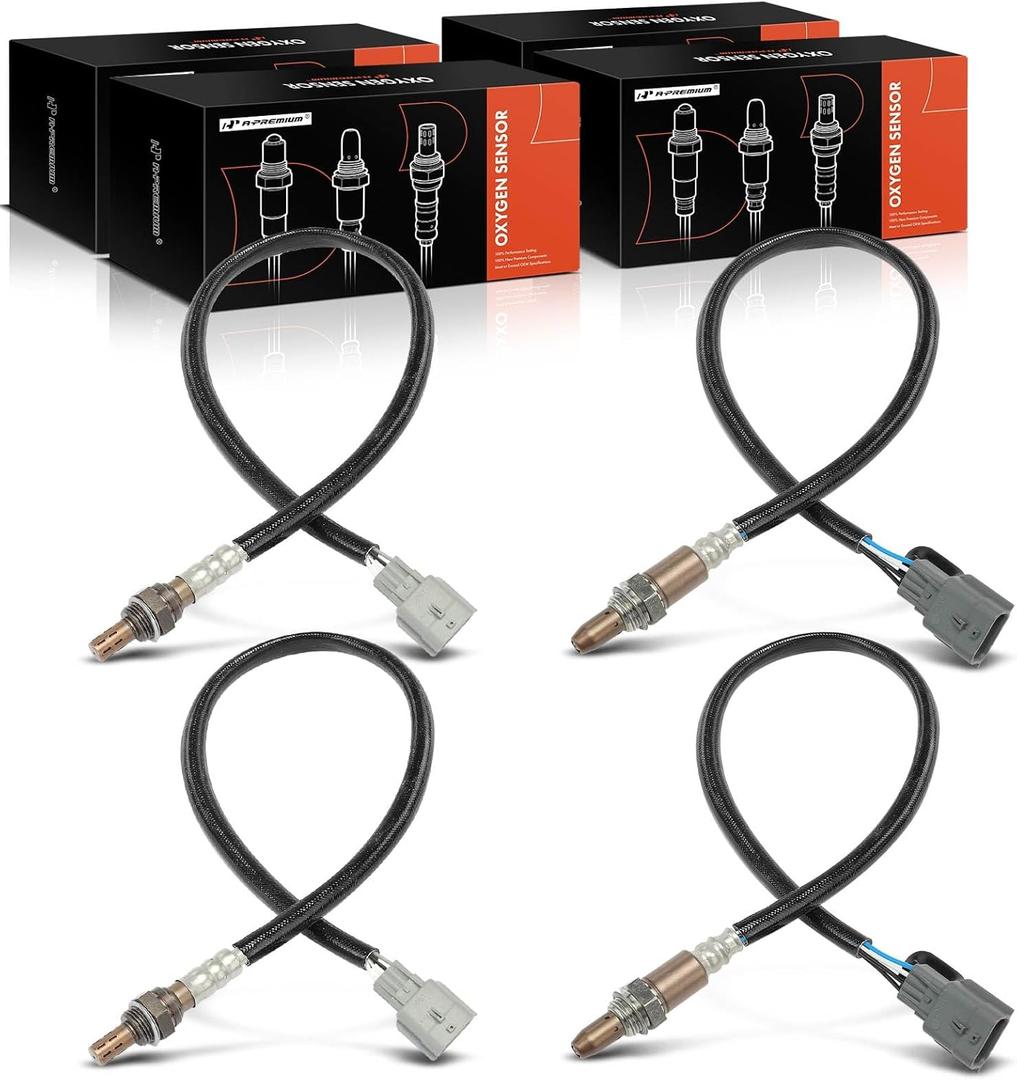A-Premium O2 Oxygen Sensor Compatible with Nissan Sentra 2013-2017, Titan 2017-2019, Titan XD 2016-2019, Armada, NV2500, NV3500, Rogue Sport & Infiniti QX80, Upstream and Downstream, 4-PC Set