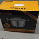 Kirecoo Stainless Steel Stock Pot - 8 Quart Heavy Duty Induction Cooking Pot with Visible Lid for Pasta, Soup, Spaghetti, Nonstick Thick Bottom Big Stockpot, Deep Cookware for Canning, Boiling, Simmer