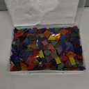 Lanyani 410 Large Transparent Stained Glass Mosaic Tiles, Vibrant Mixed Shapes for Art & Crafts, Cathedral Colorful Glass Pieces, 1.2 Pounds