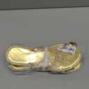 Verdusa Women's Metallic Open Toe Ring Sandals Summer Strappy Flat Sandals (7, Gold)