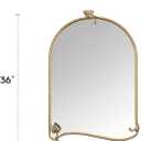 Gold Arched Mirrors for Wall Decor, 36"x24" Arched Wall Mirror