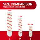 Command Indoor Large Replacement Strips, 20 Strips, Damage-Free Wall Hanging, Re-Hang Large Hooks for Home and Wall Decor, Holds up to 5 lb, White Adhesive