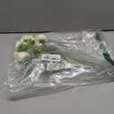 Thiccywoov 6 Pcs Artificial Ranunculus Flowers with Stem 18 Heads White Artificial Ranunculus Flowers Bouquets Bulk for DIY Bouquet Wedding Centerpiece Home Decor