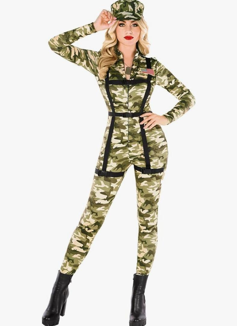 Morph Army Costume Women, Camo Womens Costume, Swat Halloween Costumes For Women, Womens Halloween Costumes, L