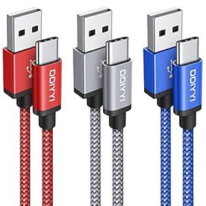 DDIYYI USB Type C Cable Fast Charging (3-Pack 3ft), USB to USB C Cable Braided Charger Cord for iPhone 17 Air 17 Pro Max, iPhone 16e 16/ 15, 15/ 16 Pro, 15/ 16 Plus, 15/ 16 Pro Max and More USBA to USBC