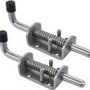 2 Pack Heavy Duty Stainless Steel Spring Loaded Latch Faster Locking Bolt Lock for Door Shed Gate or Tailgate Trailer Garage