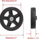 Parts Camp Lawn Mower Wheel kits 7 inch Wheels for Push Mower(Set of 2)