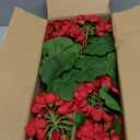 FOREST PRINCE 4 PCS 18" Artificial Geraniums for Outdoors, UV Resistant Red Silk Flowers for Window Box Porch Patio Garden Decor, Waterproof Ruby Red