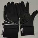 Winter Gloves for Men Women, Warm Thermal Windproof Touchscreen Non-Slip (Medium, Black)