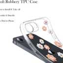 Unov Case for iPhone 16e Case Clear with Design Embossed Flower Pattern TPU Soft Shock Bumper Absorption Slim Protective 6.1 Inch (Daisy Blooms)