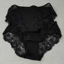 J-pone Sexy Womens Lace Underwear High Wasited Panties Breathable Floral Ladies Briefs, 3 Pack (Large)