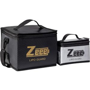 Zeee Lipo Bag Fireproof Battery Safe Bag Explosionproof Bag Lipo Battery Storage Guard Safe Pouch for Charge and Storage (2 Pack)