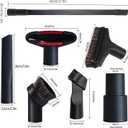 Alrens 1 1/4" Shop Vacuum Cleaner Attachments Brushes for Vac Accessories 1/4 inch 1 3/8 inch, Set of 8