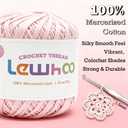 Crochet Thread, 8 Pearl Yarn Balls for Crocheting, 100% Mercerized Cotton Tatting Thread Size 10, Cotton Lace Yarn Hand Embroidery