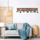 Anyzal Look What We Made Sign With Clips, Artwork Display Kid Art Organizer Photo Hanging Display Children's Artwork Board, 36.5x5.4 Kids Art Display for Wall, Choicefor Kids Children