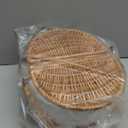 Small Picnic Basket with Removable Liner, Empty Basket for Kid with Lids, Picnic Hamper with Foldable Handles, Natural Color