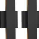 Outdoor Modern LED Wall Light Fixtures, Black Linear Exterior Wall Sconces 20W, Modern Porch Patio Light Fixture Waterproof Outdoor Wall Lights Outside Lights for House Garage Front Door Patio 2pack, Black