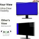 2 Pack 24 Inch Privacy Screen for Monitor, Hanging Anti Spy Screen Filter for 23.6 to 23.8 Inch 16:9 Widescreen Monitor, Removable Blue Light Reduction Protector for Office