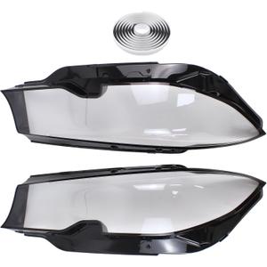 Left and Right Headlight Lens Cover for BMW 320i 330i 340i GT xDrive 19-22