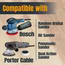 POWERTEC 40 Grit, 100 Pack, 6 Inch Sanding Discs Hook and Loop, 6-Hole Aluminum Oxide Orbital Sander Pads, Woodworking Round Sandpaper for Random Orbital, Air, Pneumatic & DA Sanders (45204-P4)