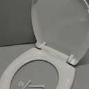 Toilet Seat Round Soft Close16.5'', Toilet Lid Slow Close Quiet No Slam, Easy Installation & ReleaseSafe PP Material Easy Clean, Comfortable Ergonomic Design, 2 Years Support, White Plastic