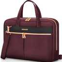 Ferkurn Laptop Bag Case Women Men Computer Bag Compatible with MacBook/HP/LG/Dell, Shoulder Strap Slim Carrying Messenger Briefcase, Wine Red, 17-17.3 Inch