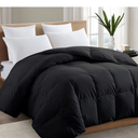 Comforter All Season Breathable Cooling Black Comforter Soft 4D Spiral Fiber Quilted Down Alternative Duvet with Corner Tabs Luxury Hotel Style (88in x 92in) (224cm x 234cm)