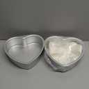 6 Inch Heart Cake Pan, Set of 2 Heart Shaped Cake Pans with 60 Pieces Parchment Paper, Non-stick Cake Baking Pans for Kitchen Birthday Wedding