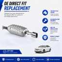 HS08 Left Rear Exhaust Muffler for 2011-2014 Hyundai Sonata 2.0L Turbo/2.4L | Dual Outlet, Not for Hybrid, Stainless Steel Direct-Fit Muffler, Replace 53893